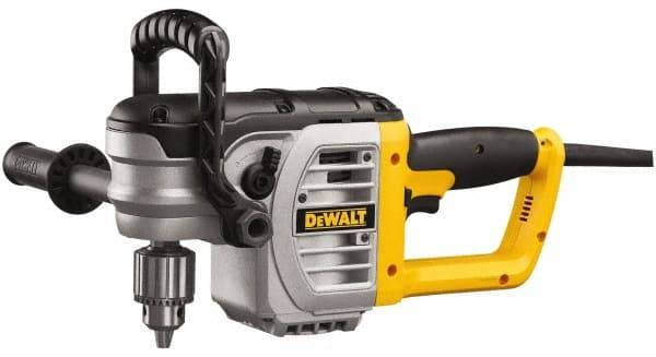 DeWALT - 1/2" Keyed Chuck, 330 & 1,300 RPM, Stud & Joist Handle Electric Drill - 11 Amps, Reversible, Includes 2-Position Side Handle, Bail Handle, Chuck Key with Holder - Exact Tooling