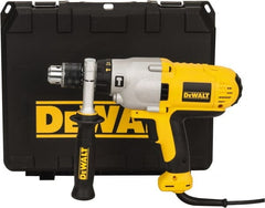 DeWALT - 120 Volt 1/2" Keyed Chuck Electric Hammer Drill - 0 to 56,000 BPM, 0 to 1,200 & 0 to 3,500 RPM, Reversible - Exact Tooling