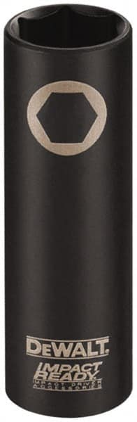 DeWALT - 3/8" Drive 3/8" Deep Impact Socket - 6 Points, 2-1/2" OAL - Exact Tooling