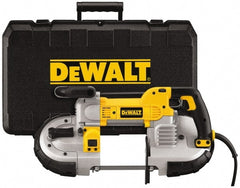 DeWALT - 120 Volt, Electric Handheld Bandsaw - 2.44 m Cord Length, 5 Inch (Round) and 5 x 4-3/4 Inch (Rectangular) Depth of Cut, 100 and 350 SFPM, 10 Amp - Exact Tooling