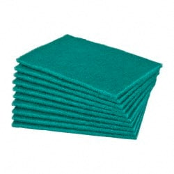 Norton - Very Fine Grade, Aluminum Oxide Hand Pad - Green, 6" Wide x 9" Long, Nonwoven - Exact Tooling
