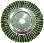 10" Diameter - 1-1/4" Arbor Hole - Knot Twist Steel Wire Straight Wheel - Exact Tooling