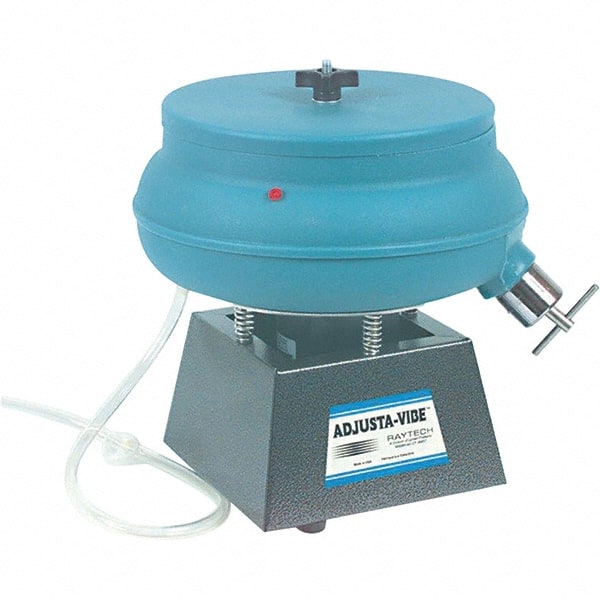 Raytech - 0.22 Cu Ft, 1 hp, Dry Operation Vibratory Tumbler - Flow Through Drain, Tilt Feature - Exact Tooling