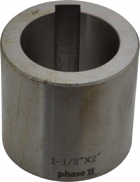 Interstate - 1-1/2" ID x 2-1/8" OD, Alloy Steel Machine Tool Arbor Spacer - 2" Thick - Exact Tooling