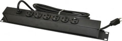 Wiremold - 6 Outlets, 120 Volts, 15 Amps, 15' Cord, Power Outlet Strip - 1 Circuits, Rack Mount, 5-15P NEMA Configuration, 19" Strip, cULus, UL Listed File 1449 - Exact Tooling