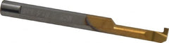 Carmex - 0.06" Groove Width, 0.2" Min Hole Diam, 0.59" Max Hole Depth, Grooving Grooving Tool - 0.05" Projection, 2" OAL, Solid Carbide, TiN Finish - Exact Tooling