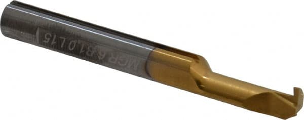 Carmex - 0.04" Groove Width, 0.24" Min Hole Diam, 0.59" Max Hole Depth, Grooving Grooving Tool - 0.06" Projection, 2" OAL, Solid Carbide, TiN Finish - Exact Tooling