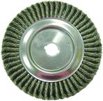 10" Diameter - 1-1/4" Arbor Hole - Knot Twist Steel Wire Straight Wheel - Exact Tooling