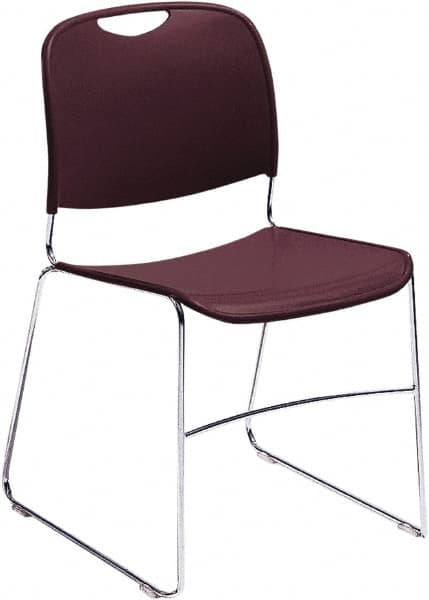 NPS - Polypropylene Blue Stacking Chair - Chrome Frame, 17" Wide x 22-1/2" Deep x 31" High - Exact Tooling
