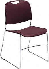 NPS - Polypropylene Blue Stacking Chair - Chrome Frame, 17" Wide x 22-1/2" Deep x 31" High - Exact Tooling