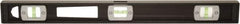 Johnson Level & Tool - Magnetic 72" Long 5 Vial I-Beam Level - Aluminum, Black, 3 Plumb & 2 Level Vials - Exact Tooling