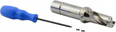 Iscar - 1-3/4" Max Drill Depth, 2xD, 7/8" Diam, Indexable Insert Drill - 1" Shank Diam, Straight Shank - Exact Tooling