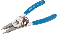 Channellock - 1/4 to 1" Ring Internal, 1/8 to 1" Ring External, Plastic Dipped Combination Retaining Ring Pliers - Features Interchangeable Tips - Exact Tooling
