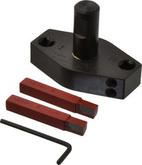 Flexbar - 3" Head, 3/4" Shank Diam, 2 Bits Per Cutter, 3/8" Tool Bit, Fly Cutter - Straight Shank, Bits Included - Exact Tooling