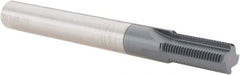 Scientific Cutting Tools - 7/16-28 Thread, 3/8" Shank Diam, AlTiN+ Coating, Solid Carbide Straight Flute Thread Mill - 4 Flutes, 3-1/2" OAL, 7/16" Min Noml Diameter - Exact Tooling