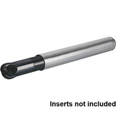 Kennametal - 3/8" Cut Diam, 1/2" Shank Diam, 3.543" OAL, Indexable Ball Nose End Mill - Exact Tooling