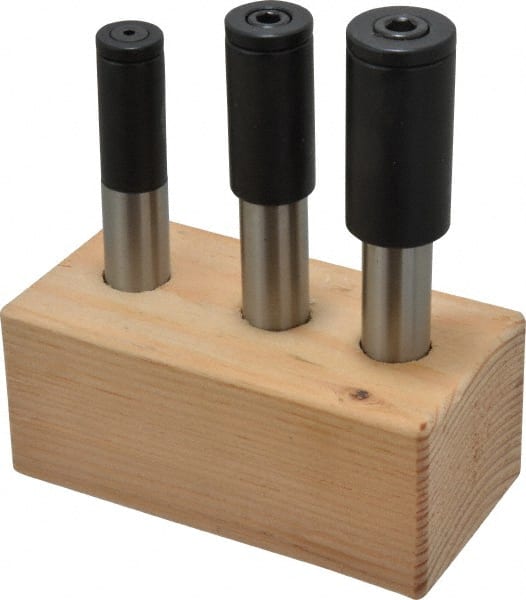 Made in USA - 1/2 Inch Shank Diameter, 1/4 and 1/2 Inch Cutter Hole Diameter, Straight Shank Slitting and Slotting Saw Arbor - 2.2, 2.32, 2.45 Inch Long, 1/2 Inch Shank Diameter, 0.5, 0.62, 0.75 Inch Head Diameter - Exact Tooling