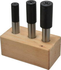 Made in USA - 1/2 Inch Shank Diameter, 1/4 and 1/2 Inch Cutter Hole Diameter, Straight Shank Slitting and Slotting Saw Arbor - 2.2, 2.32, 2.45 Inch Long, 1/2 Inch Shank Diameter, 0.5, 0.62, 0.75 Inch Head Diameter - Exact Tooling
