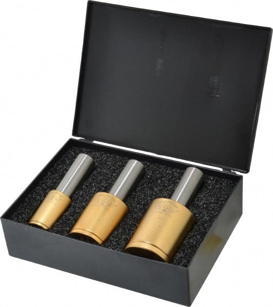 Made in USA - 3/4 Inch Shank Diameter, 5/8 and 1-1/4 Inch Cutter Hole Diameter, Straight Shank Slitting and Slotting Saw Arbor - 3.03, 3.53, 3.78 Inch Long, 0.75 Inch Shank Diameter, 1., 1.5, 1.75 Inch Head Diameter - Exact Tooling