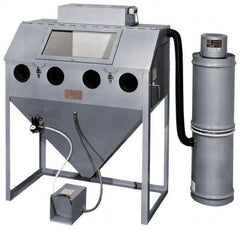 Trinco - 52" Wide x 64" High x 25" Deep Floor Sandblaster - Working Dimensions 48" Wide x 23" High x 24" Deep - Exact Tooling