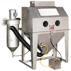 Trinco - 70" Wide x 65" High x 50" Deep Floor Sandblaster - Working Dimensions 42" Wide x 24" High x 24" Deep - Exact Tooling