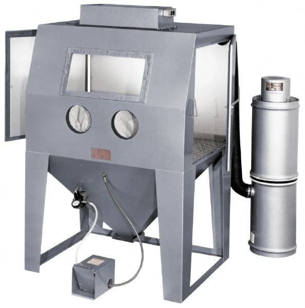 Trinco - 53" Wide x 78" High x 37" Deep Floor Sandblaster - Working Dimensions 48" Wide x 36" High x 36" Deep - Exact Tooling