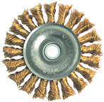 3 x 1/2-3/8" - .020 Wire Size - Bronze Non-Sparking Wire Wheel - Exact Tooling