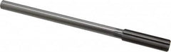 Made in USA - 37/64" High Speed Steel 8 Flute Chucking Reamer - Straight Flute, 0.4355" Straight Shank, 2" Flute Length, 8" OAL - Exact Tooling