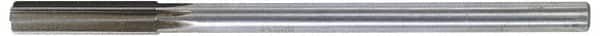 Made in USA - 1" High Speed Steel 8 Flute Chucking Reamer - Straight Flute, 7/8" Straight Shank, 2-3/4" Flute Length, 10-1/2" OAL - Exact Tooling