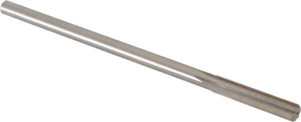 Made in USA - 0.3475" High Speed Steel 6 Flute Chucking Reamer - Straight Flute, 0.2792" Straight Shank, 1-1/2" Flute Length, 6" OAL - Exact Tooling