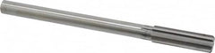 Made in USA - 0.753" High Speed Steel 8 Flute Chucking Reamer - Straight Flute, 5/8" Straight Shank, 2-1/2" Flute Length, 9-1/2" OAL - Exact Tooling