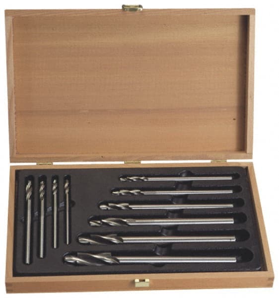 Made in USA - #10 to #4 Wire Socket Head Cap Screw Compatible, High Speed Steel, Solid Pilot Counterbore Set - Exact Tooling