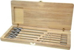 Made in USA - #10 to #4 Wire Socket Head Cap Screw Compatible, High Speed Steel, Solid Pilot Counterbore Set - Exact Tooling