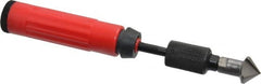 Shaviv - 2 Piece High Speed Steel Blade Hand Deburring Tool Set - FR Blade Holder, F20 Blades, For Hole Edge - Exact Tooling