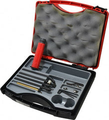 Shaviv - 12 Piece, Carbide Blade, Back Hole Chamfer, Hand Deburring Tool Set - B, E, G3, LP Blade Holder, For Hole Edge, Hole Inner Surface, Corners, Straight Edge - Exact Tooling