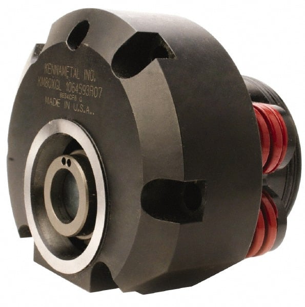 Kennametal - Neutral Cut, KM80 Modular Connection, Adapter/Mount Lathe Modular Clamping Unit - 150.01mm Square Shank Diam, 8" OAL, Through Coolant, Series XGL KM80 Rotating - Exact Tooling