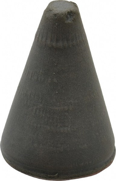 Cratex - 7/8" Max Diam x 1-1/4" Long, Taper, Rubberized Point - Very Fine Grade, Silicon Carbide, 1/4" Arbor Hole, Unmounted - Exact Tooling
