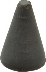 Cratex - 7/8" Max Diam x 1-1/4" Long, Taper, Rubberized Point - Very Fine Grade, Silicon Carbide, 1/4" Arbor Hole, Unmounted - Exact Tooling