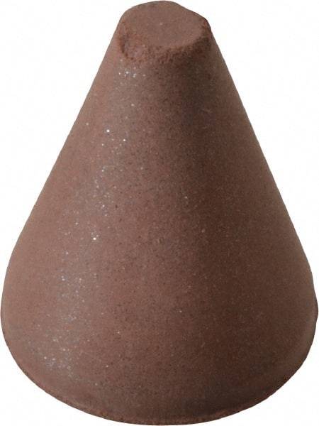 Cratex - 1" Max Diam x 1-1/4" Long, Taper, Rubberized Point - Fine Grade, Silicon Carbide, 1/4" Arbor Hole, Unmounted - Exact Tooling