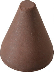 Cratex - 1" Max Diam x 1-1/4" Long, Taper, Rubberized Point - Fine Grade, Silicon Carbide, 1/4" Arbor Hole, Unmounted - Exact Tooling