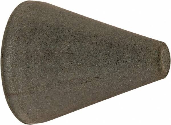 Cratex - 1" Max Diam x 1-1/4" Long, Taper, Rubberized Point - Very Fine Grade, Silicon Carbide, 1/4" Arbor Hole, Unmounted - Exact Tooling