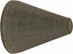 Cratex - 1" Max Diam x 1-1/4" Long, Taper, Rubberized Point - Very Fine Grade, Silicon Carbide, 1/4" Arbor Hole, Unmounted - Exact Tooling