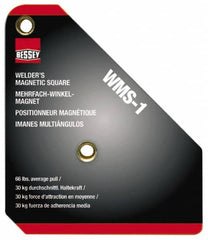 Bessey - 3-3/4" Wide x 3/4" Deep x 4-3/8" High Magnetic Welding & Fabrication Square - 66 Lb Average Pull Force - Exact Tooling