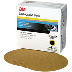 3M - 6" Diam, 120 Grit, Aluminum Oxide Hook & Loop Disc - Fine Grade, Coated, C Weight Paper Backing, Series 236U - Exact Tooling