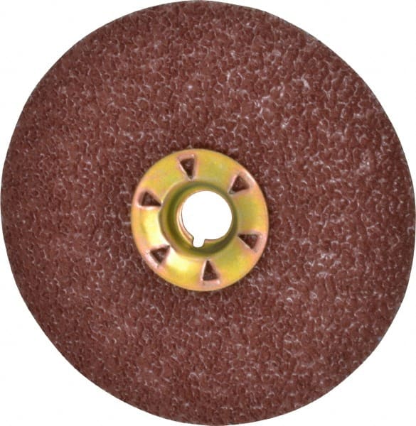 3M - 4-1/2" Diam 36+ Grit Fiber Disc - Very Coarse Grade, Ceramic, 13,300 Max RPM, Series 982C - Exact Tooling