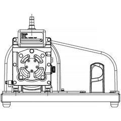 Welch - Rotary Vane-Type Vacuum Pumps; Horsepower: N/A ; Voltage: N/A ; Cubic Feet per Minute: 0.90 ; Length (Decimal Inch): 17.8000 ; Width (Decimal Inch): 9.0000 ; Height (Inch): 12.56 - Exact Tooling