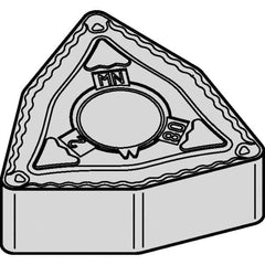 Kennametal - WNMG332 MN Grade KCP25B Carbide Turning Insert - TiOCN Finish, 80° Trigon, 3/8" Inscr Circle, 3/16" Thick, 1/32" Corner Radius - Exact Tooling