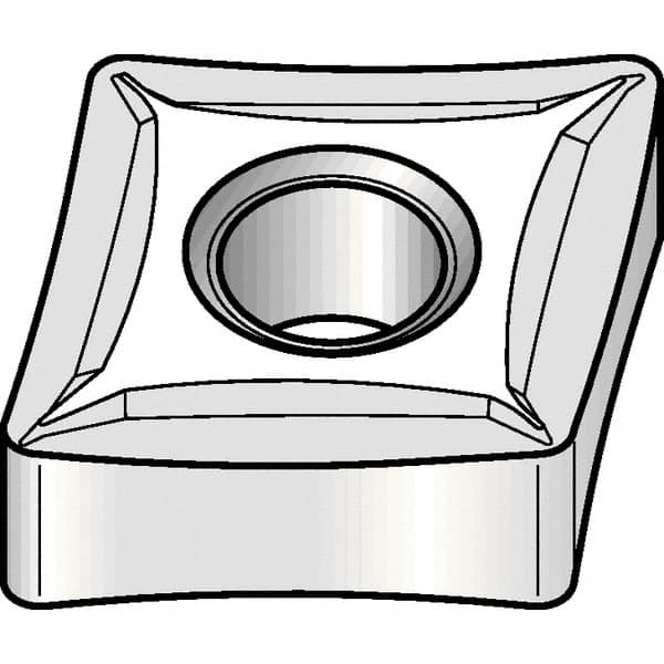 Kennametal - CNMP432 K Grade KCP25B Carbide Turning Insert - TiOCN Finish, 80° Diamond, 1/2" Inscr Circle, 3/16" Thick, 1/32" Corner Radius - Exact Tooling