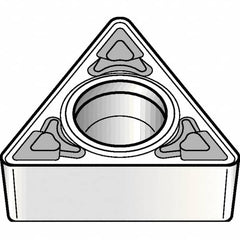 Kennametal - TPMT32.52 MF Grade KCM25B Carbide Turning Insert - TiOCN Finish, 60° Triangle, 3/8" Inscr Circle, 5/32" Thick, 1/32" Corner Radius - Exact Tooling