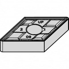 Kennametal - DNMG432 UP Grade KCM25B Carbide Turning Insert - TiOCN Finish, 55° Diamond, 1/2" Inscr Circle, 3/16" Thick, 1/32" Corner Radius - Exact Tooling
